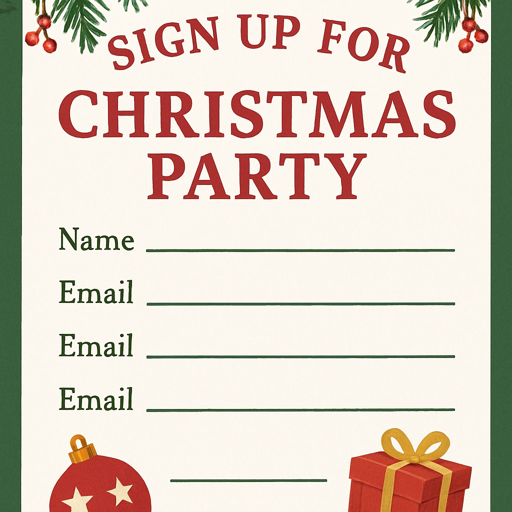 Sign up for Christmas party-1