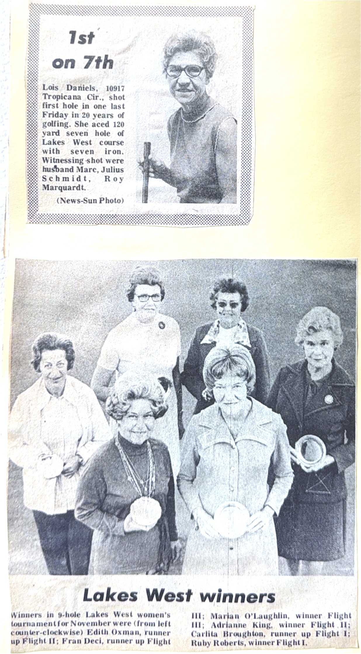 LLWGA History Aug 21, 1973 to Mar 1974